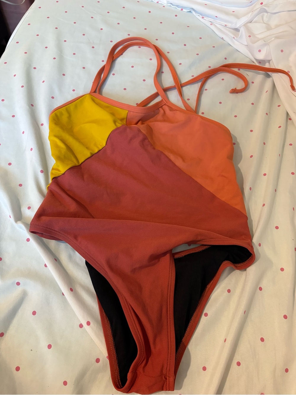 Jolyn One Piece Suits, Set of 2 Blue + Color Block